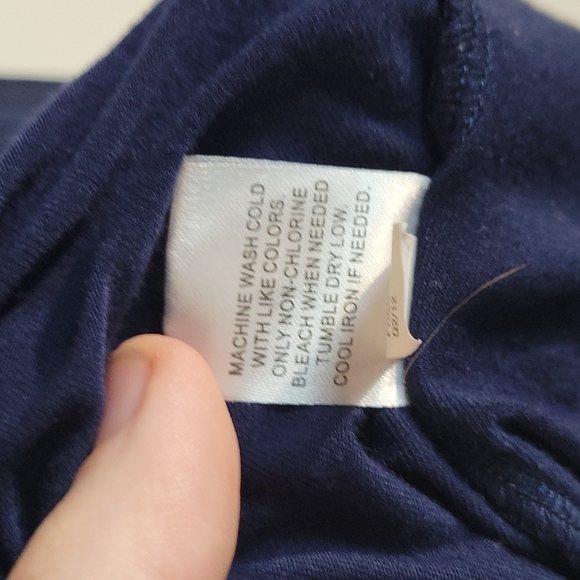 Converse All Stars blue ruffle tank, high / low cut, blue, size small - Picture 5 of 6